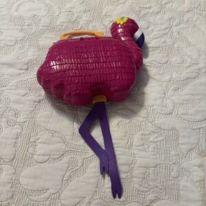 Poly Pocket 2021 Pink Flamingo Case/Purse Handles Missing Wing Incomplete‎ Set